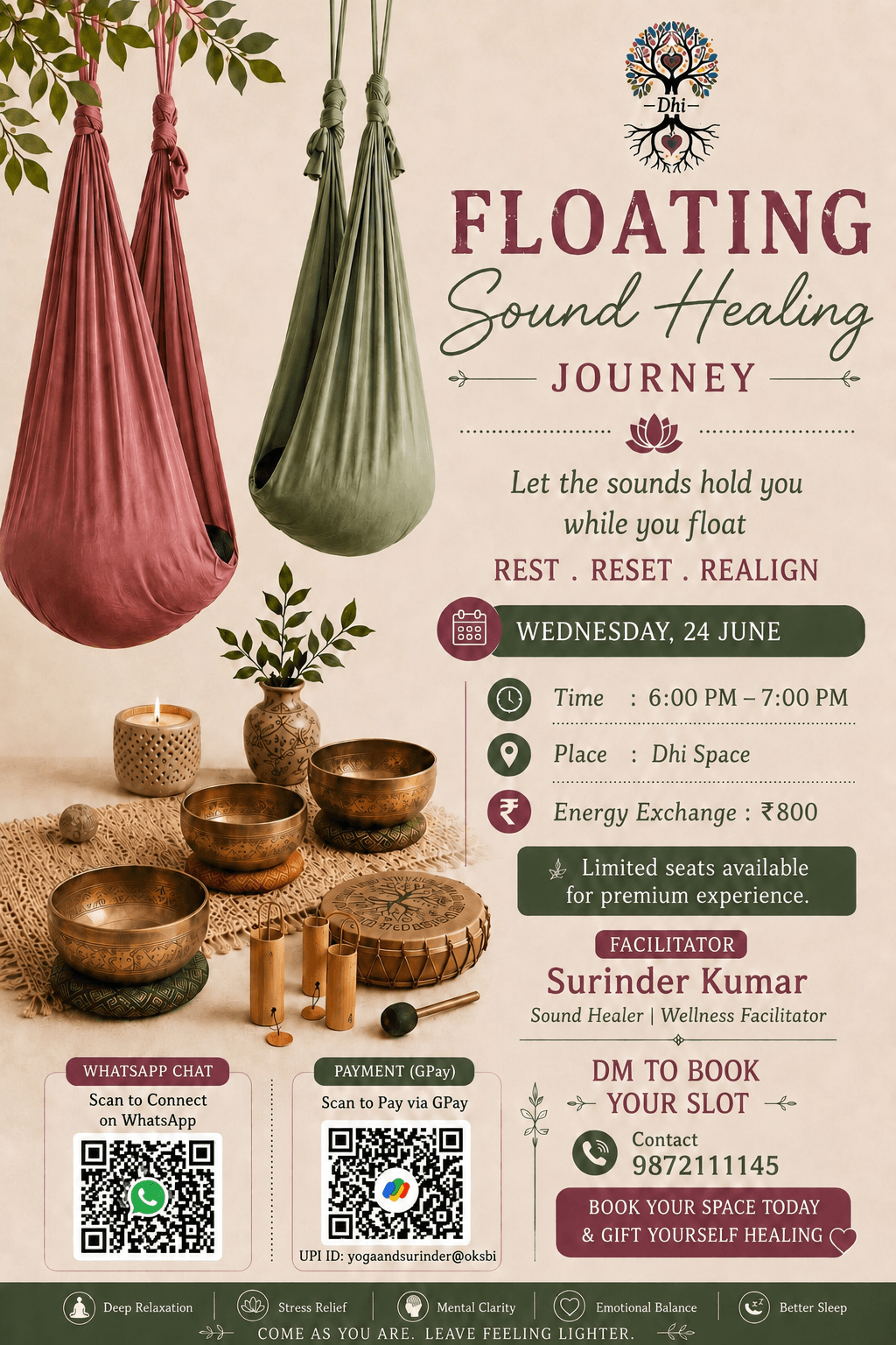 Floating sound healing